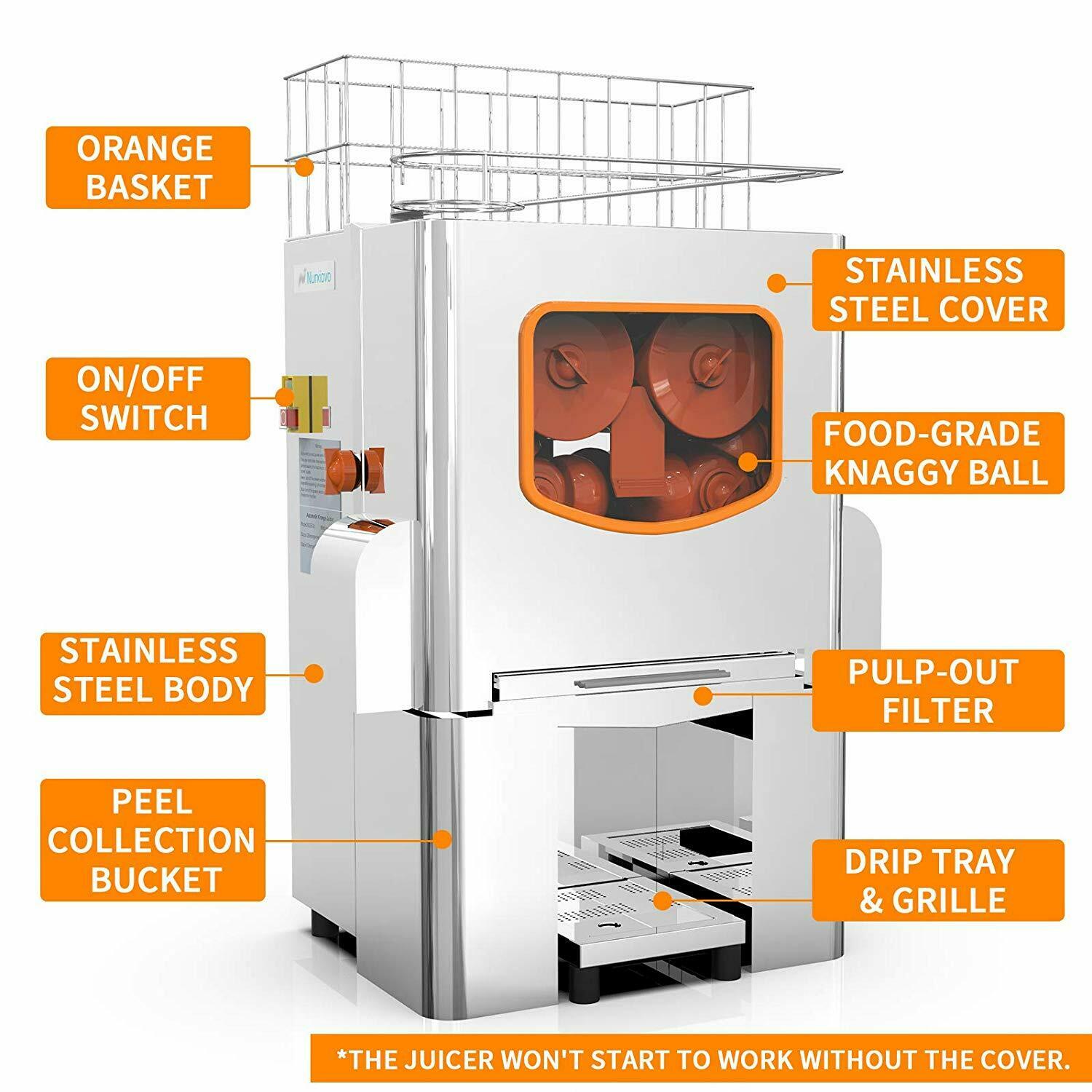 GOOPIKK Fruit Juice Equipment 110v Pomegranate Juice Extractor 120W Tabletop Natural Orange Squeezer Juice Machine