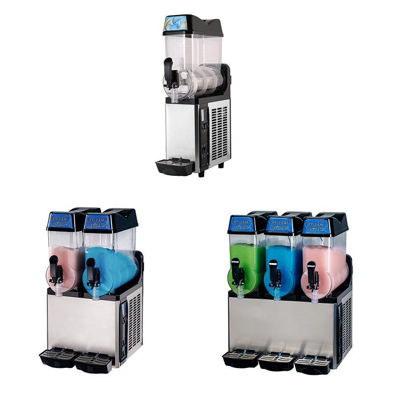 GOOPIKK 12LX3 BPA Free Tank Smoothie Frozen Drink Maker 800W Fast Cooling Smoothie Slushie Slush Machine For Food Truck