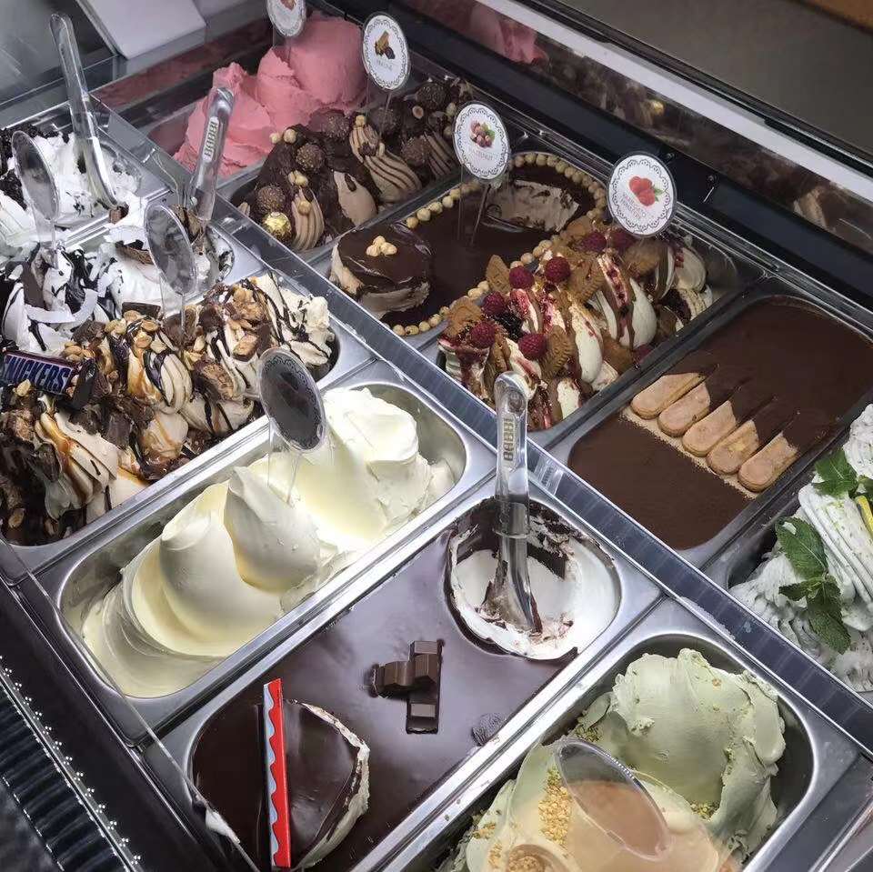 GOOPIKK Italian Commercial Vertical 40L/H Hard Ice Cream Machine Batch Freezer Gelato Ice Cream Machine