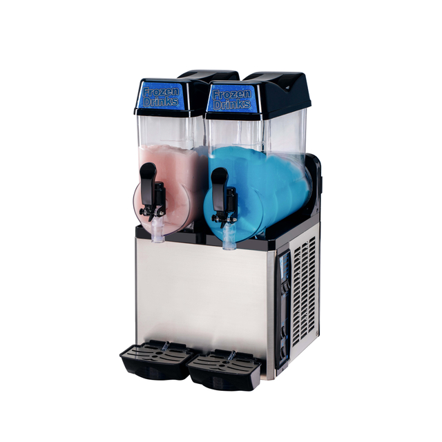 12LX2 Tanks Commercial Slush Machine Commercial Slushy Machine Stainless Steel Margarita Machines for Cafes Restaurants Bars