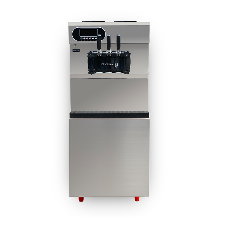 GOOPIKK Commercial Ice Cream Machine 25-28 Liters Per Hour Soft Serve with LED Display 3 Flavors Perfect for Restaurants Snack Bar, 2000W
