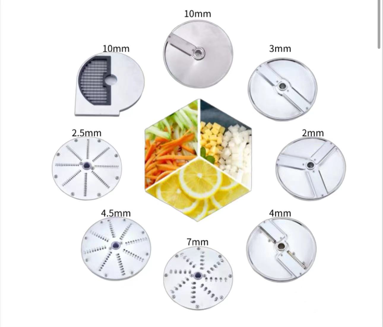 GOOPIKK Multifunctional Automatic Vegetable Cutter And Food Processor Slicer Electric Fruit Cheese Grating Machine With 8-Blades