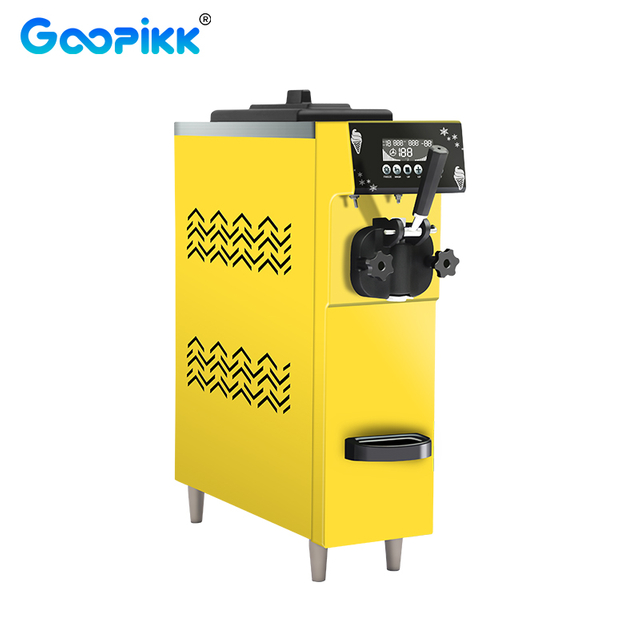 Shanyou 12L/H Soft Serve Ice Cream Machine Single Flavor 900W Countertop Ice Cream Maker Panel Auto for Restaurant Snack Bar