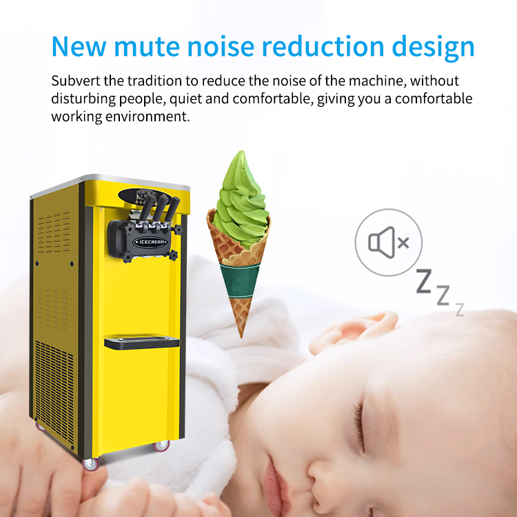 Summer Hot Sale 1800w Automatic Soft Serve Ice Cream Machine Vending Machine with Air Pump for Sale