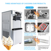 Factory Direct Shipping 3 Flavor Soft Ice Cream Machine Touch Screen Fruit Ice Cream Maker Machine 2 Hoppers And 3 Dispensers