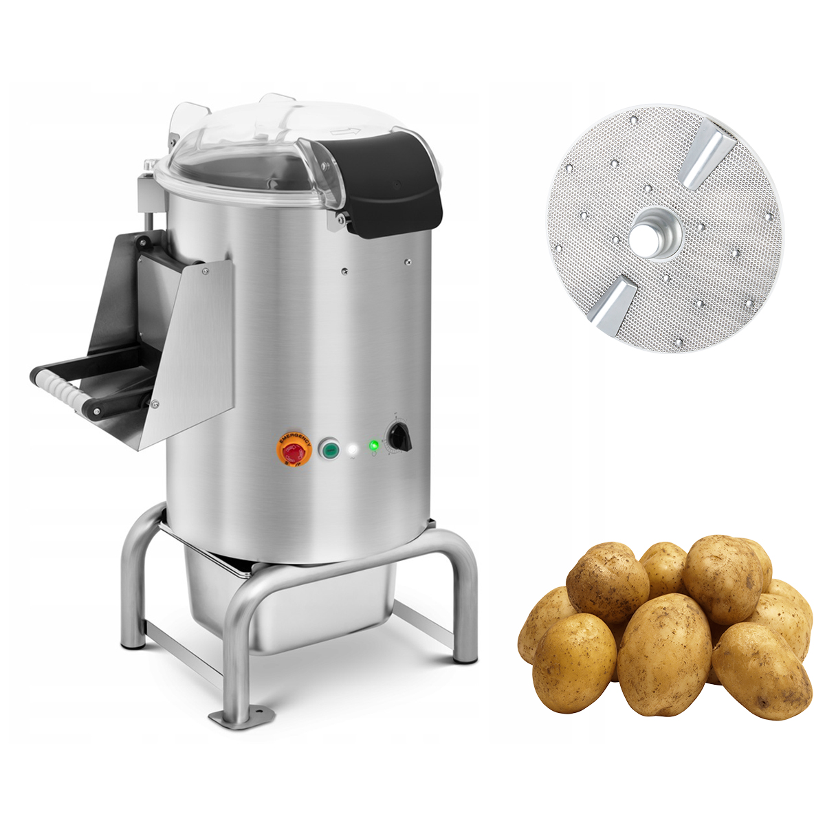 GOOPIKK 12L/22L/28L Commercial Potato Peeler Machine, 304 Stainless Steel Automatic Peeling & Washing for Restaurant, Kitchen