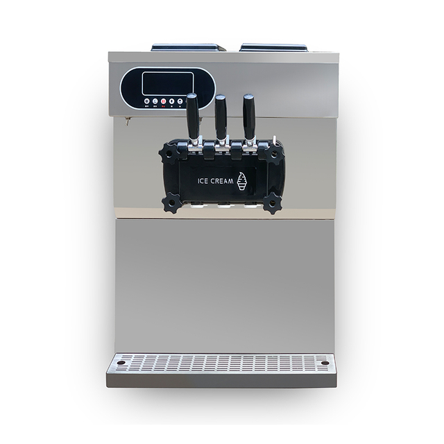 Commercial Three Flavors Ice Cream Machine Desktop Frozen Yogurt Soft Ice Cream Maker Machine