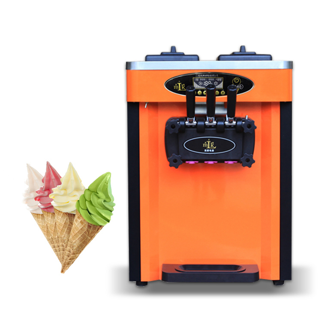 Portable Easy To Use Table Top Ice Cream Machine 2+1 Mixed Flavors Making Machines Ice Cream