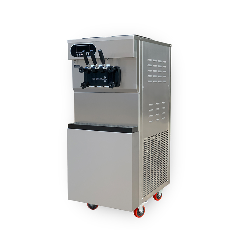 GOOPIKK Commercial Ice Cream Machine 25-28 Liters Per Hour Soft Serve with LED Display 3 Flavors Perfect for Restaurants Snack Bar, 2000W