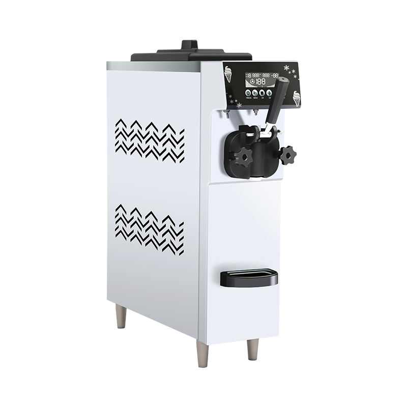 Shanyou 12L/H Soft Serve Ice Cream Machine Single Flavor 900W Countertop Ice Cream Maker Panel Auto for Restaurant Snack Bar