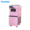GOOPIKK Good Quality Vertical Ice Cream Machine With 3 Flavor 2000w Commercial Soft Serve Ice Cream Maker With Auto Clean Pink
