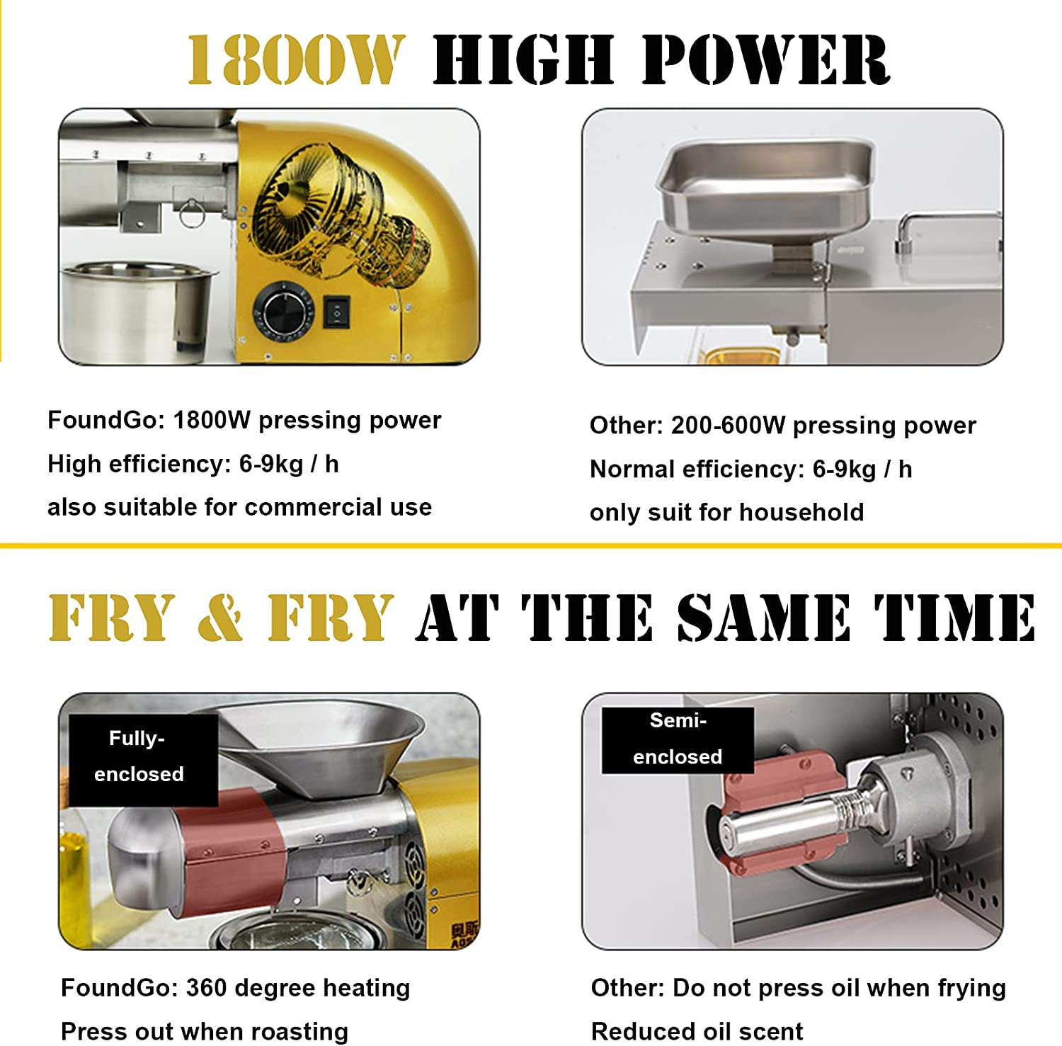 Hot Selling Stainless Steel 110v 220v 1500w Automatic Peanut Soybean Machine Oil Pressers Mini Oil Press Machine