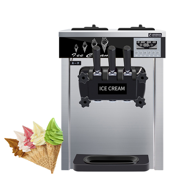 High Quality Fast Shipping Machine A Glace Ice Cream with Two Hoppers 1600w Soft Serve Ice Cream Machine