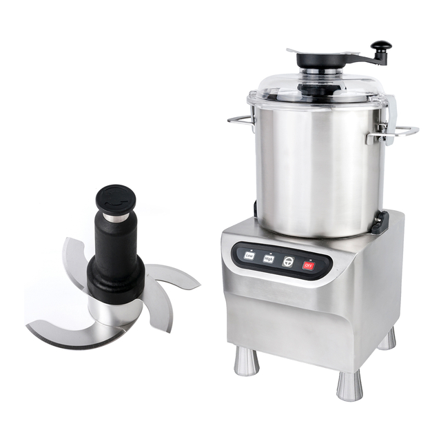 GOOPIKK Desktop Double Speed Vegetable Processor SS304 5L 8L 12L 18L Hummus Cutter Mixer Garlic Sauce Onion Nuts Bowl Cutter