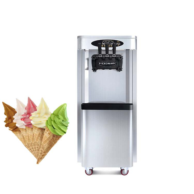 Factory Direct Shipping 3 Flavor Soft Ice Cream Machine Touch Screen Fruit Ice Cream Maker Machine 2 Hoppers And 3 Dispensers