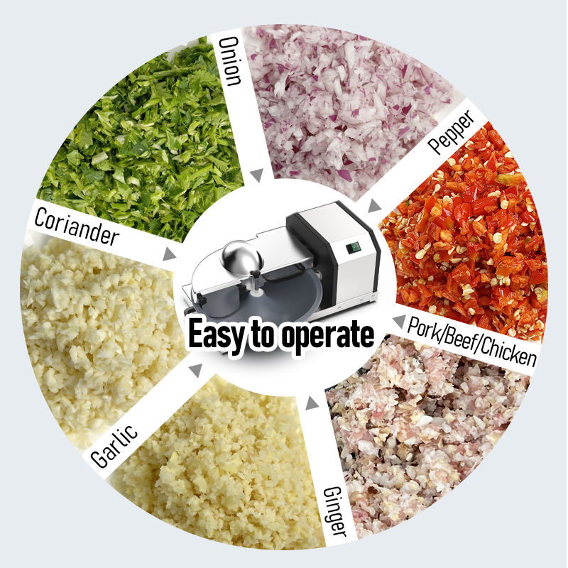 GOOPIKK 5L Commercial Food Cutter 250W Electric Meat & Vegetable Chopper for Restaurant Kitchen Safe & Easy To Clean (110V/220V)