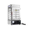 GOOPIKK 110V Commercial Pizza Food Steamer 5 Layers Display 1200w Electric Warming Showcase 30-110 Temperature Range for Buffet