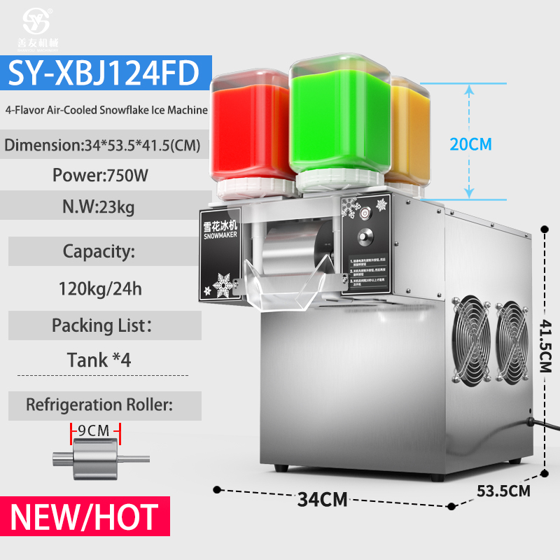 GOOPIKK Shaved Ice Block Dessert Snow Ice Shaver Machine Milk Snow Ice Machine Korean Bingsu Machine