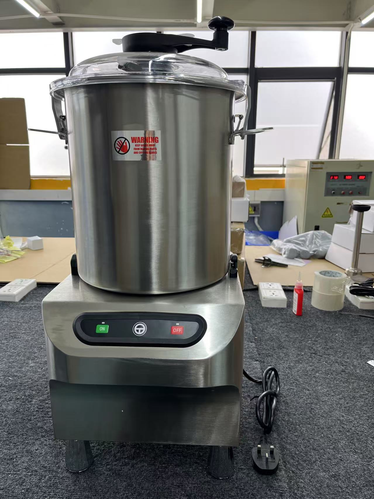 GOOPIKK Desktop Double Speed Vegetable Processor SS304 5L 8L 12L 18L Hummus Cutter Mixer Garlic Sauce Onion Nuts Bowl Cutter