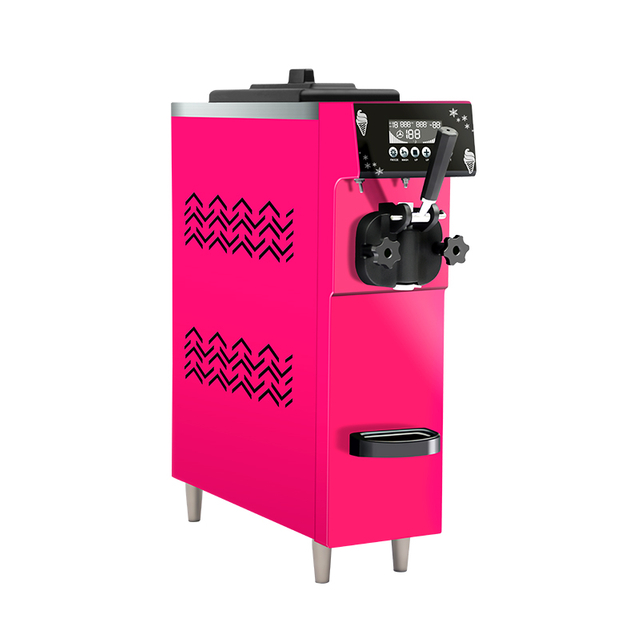 Shanyou 12L/H Soft Serve Ice Cream Machine Single Flavor 900W Countertop Ice Cream Maker Panel Auto for Restaurant Snack Bar