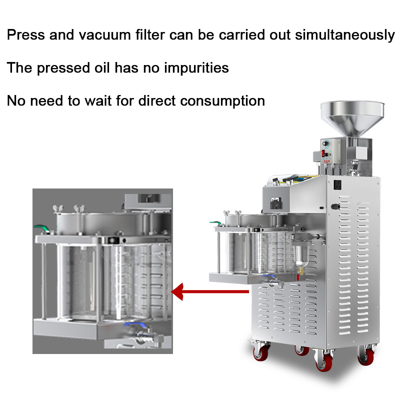 SY-S01 High Quality 3650w 10-20kg/h Sesame Coconut Kopra Oil Press Machine with Vacuum Filter