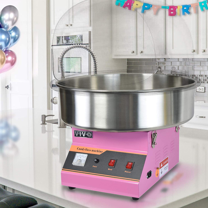 Commercial Automatic Cotton Candy Machine 1080W DIY Cotton Candy Maker Sugar Floss Machine for Kids