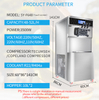 Large Capacity Commercial Ice Cream Maker 52L/H Automatic 3 Flavor Soft Serve Ice Cream Machine with Touch Screen