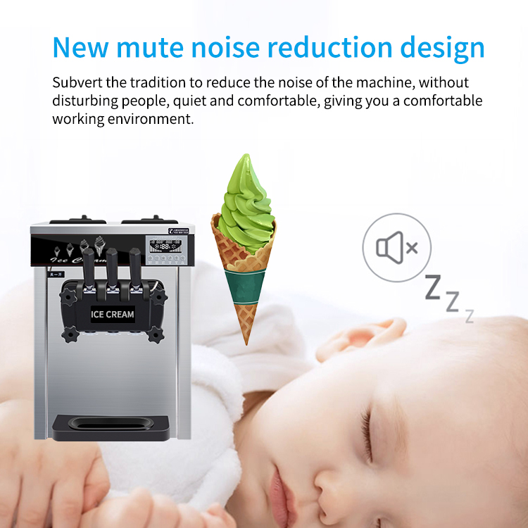 High Quality Fast Shipping Machine A Glace Ice Cream with Two Hoppers 1600w Soft Serve Ice Cream Machine