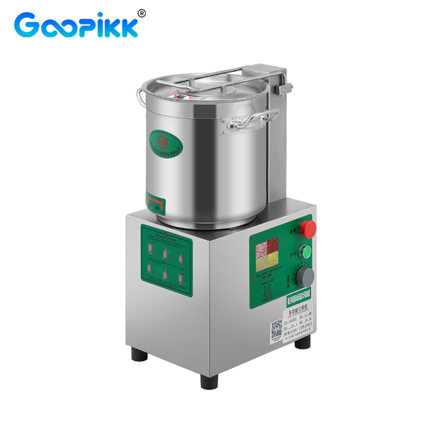 GOOPIKK 6/12/17/21L Food-Grade Stainless Steel Food Processor Chopper Meat Cutter Mixer 110V Vegan Hummus Cutter For Grains Nuts