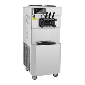 GOOPIKK Commercial Ice Cream Machine 28L Soft Serve Machine 3 Flavors Ice Cream Maker 2000W LCD Panel for Restaurants Snack Bar