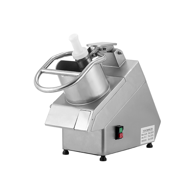 GOOPIKK 110V Commercial Food Processor 2 Feeding Holes 750w Vegetable Slicer Multifunctional Automatic Cutter for Cheese Grating