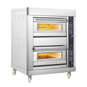 Commercial Electric Gas 2 Layrs 2 Trays Oven Bread Machine Pizza Bakery Equipment Baking Oven