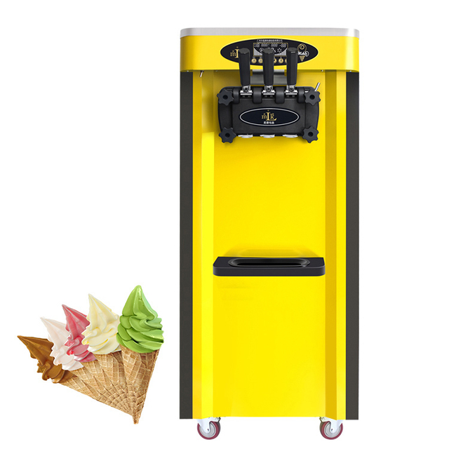 Summer Hot Sale 1800w Automatic Soft Serve Ice Cream Machine Vending Machine with Air Pump for Sale