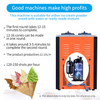 Portable Easy To Use Table Top Ice Cream Machine 2+1 Mixed Flavors Making Machines Ice Cream