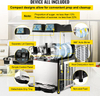 12LX2 Tanks Commercial Slush Machine Commercial Slushy Machine Stainless Steel Margarita Machines for Cafes Restaurants Bars