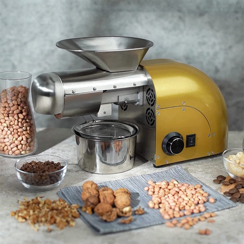 Hot Selling Stainless Steel 110v 220v 1500w Automatic Peanut Soybean Machine Oil Pressers Mini Oil Press Machine