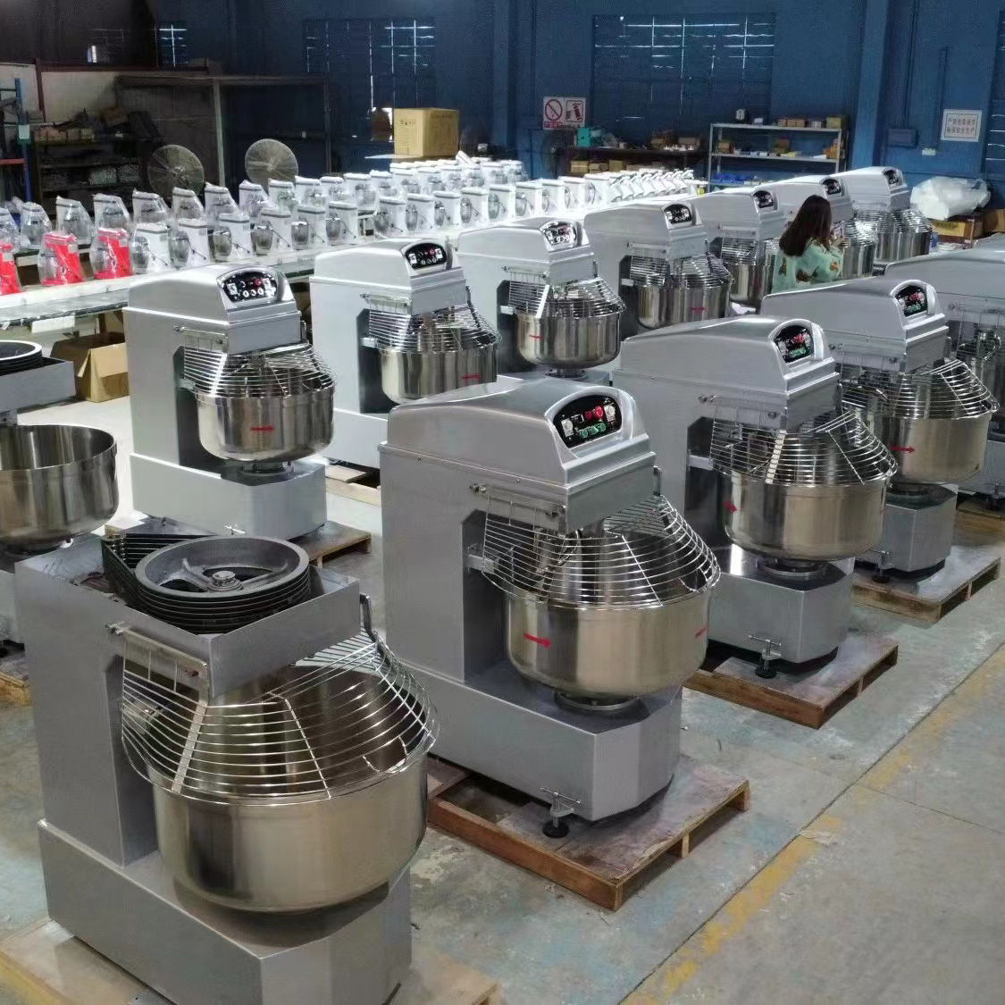 The Dough Mixers Are Lined Up for Testing!