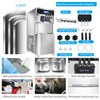 Large Capacity Commercial Ice Cream Maker 52L/H Automatic 3 Flavor Soft Serve Ice Cream Machine with Touch Screen