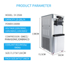 Factory Direct Shipping 3 Flavor Soft Ice Cream Machine Touch Screen Fruit Ice Cream Maker Machine 2 Hoppers And 3 Dispensers